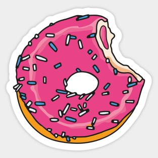 Bitten Pink Glazed Donut Sticker